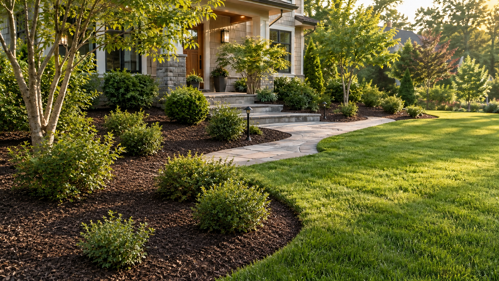Fictional example yard before landscaping