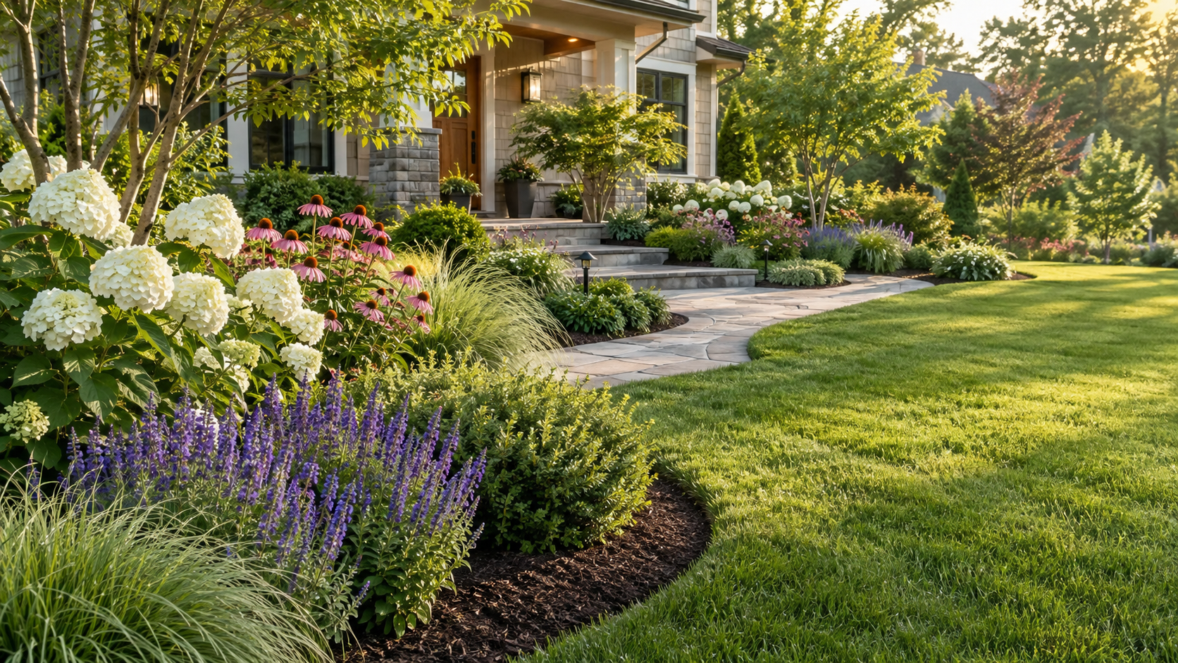 Illustrative AI yard concept for landscaper review, not a guaranteed result